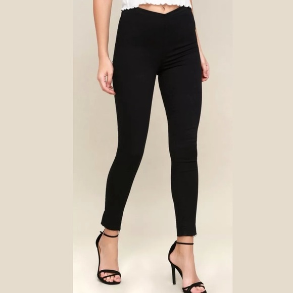 Free People Black Jean Leggings Size Long NWT - Picture 2 of 4